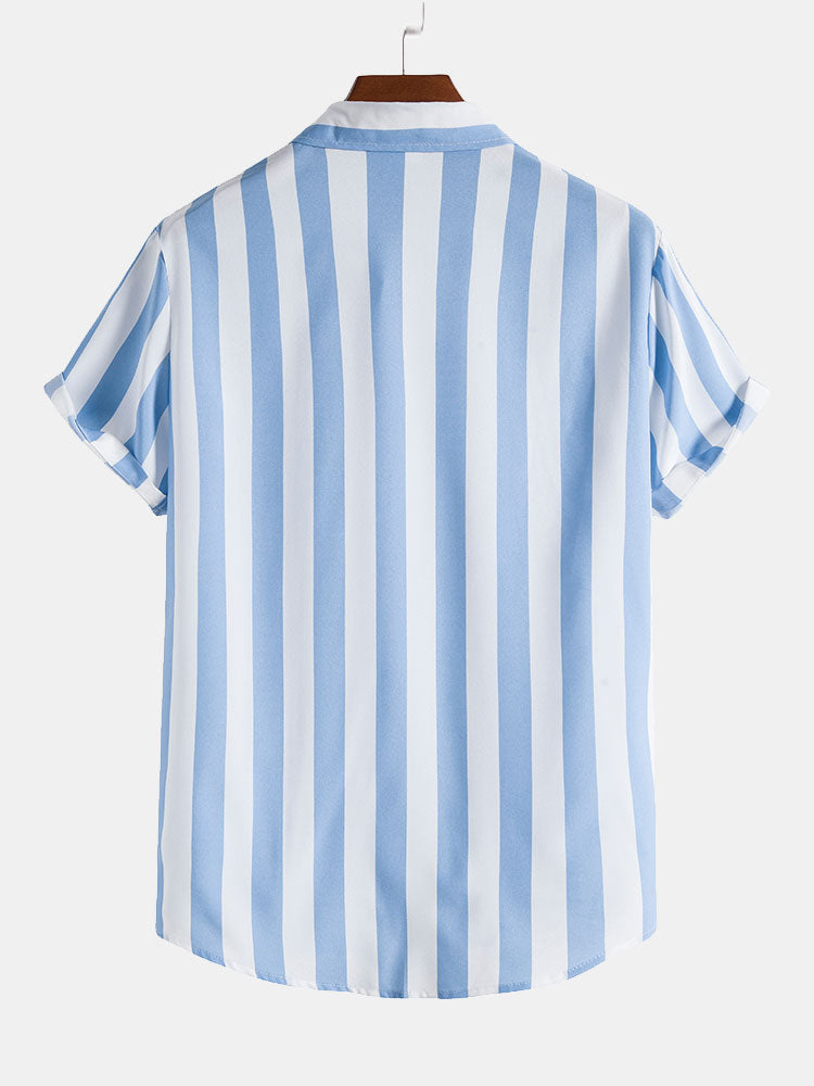 Izaiah | Wide Stripes Stand Shirts