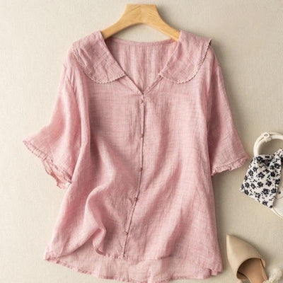 Maelle | Tummy Covering Linen Blouse