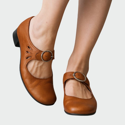 Olivia - Classic Buckle Mary Jane Shoes