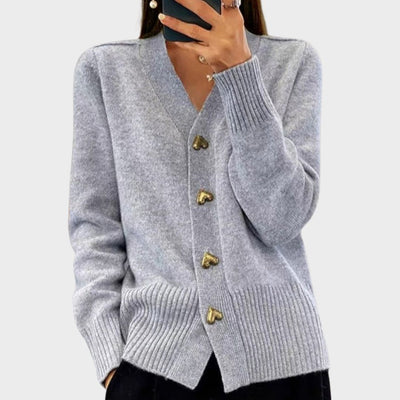 Madison™ | Elegant Heart Button Cardigan