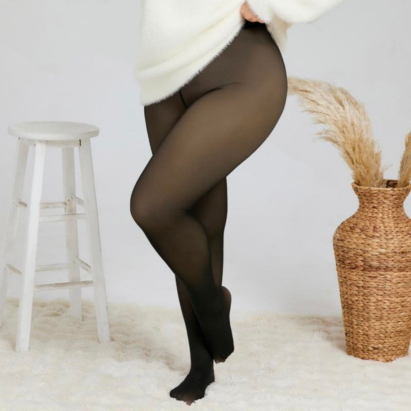 Tummy Covering Fleece Lined Tights