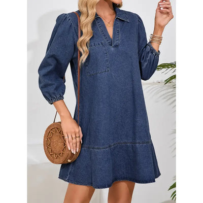 Avery™ | Tummy Flattering Denim Dress