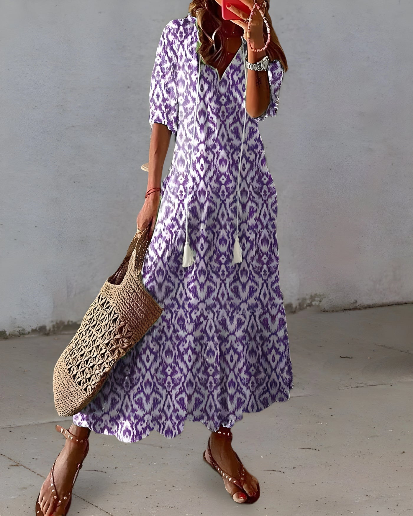 Isabella™ | Bohemian-Style Tummy Flattering Dress