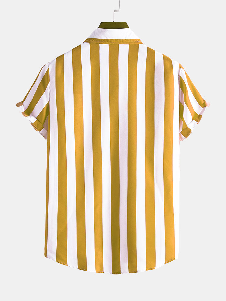 Izaiah | Wide Stripes Stand Shirts
