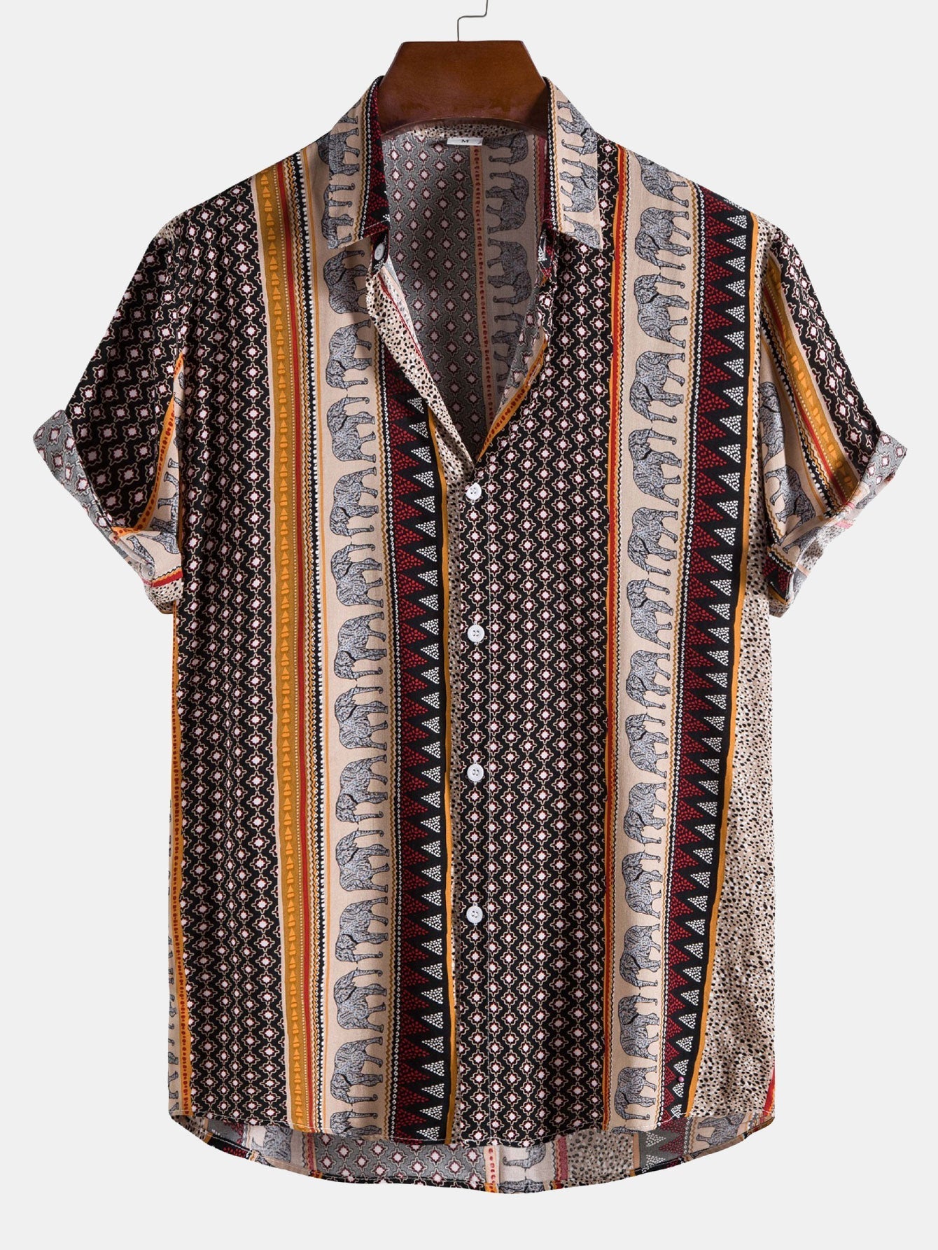 Marlow | Elephant Geometric Print Shirt