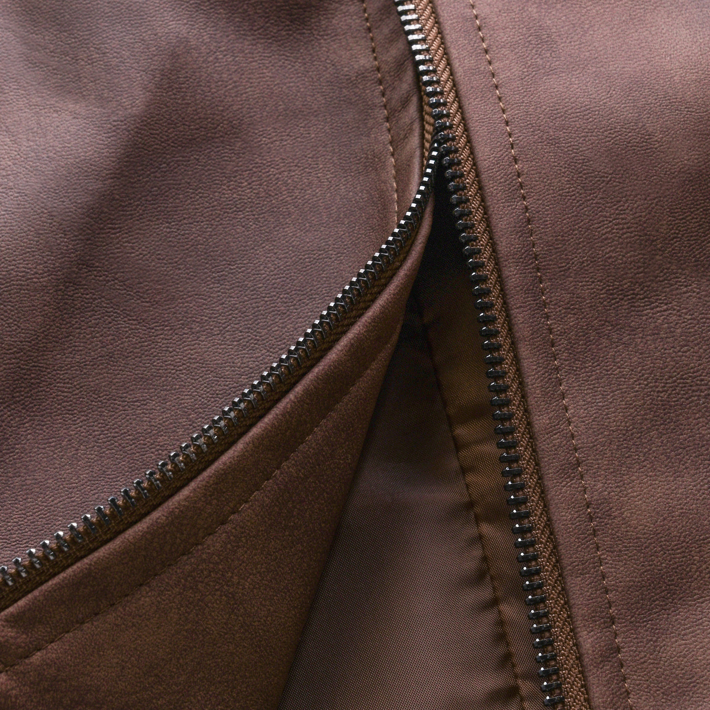 Men's Zipper Leather Jacket 98679789U