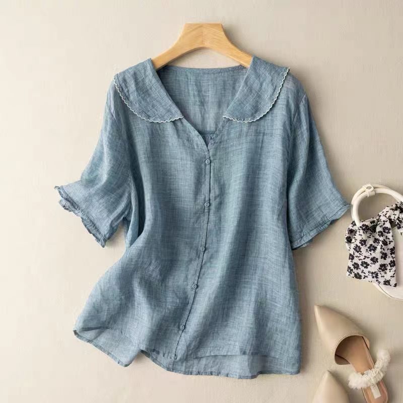 Maelle | Tummy Covering Linen Blouse
