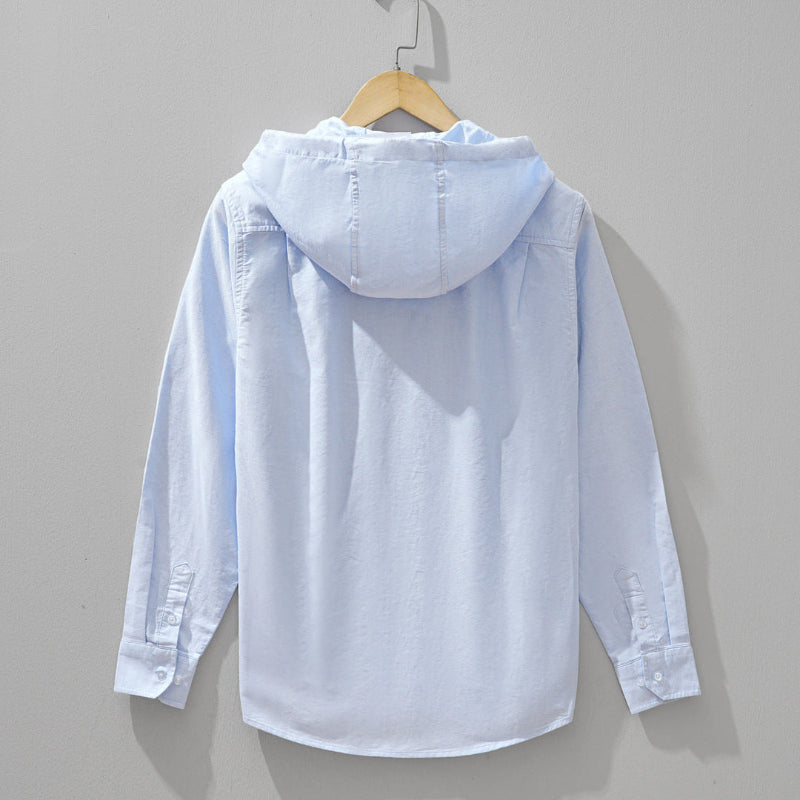 Toscana | Linen Zipper Hoodie Shirt