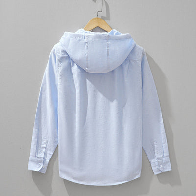 Toscana | Linen Zipper Hoodie Shirt