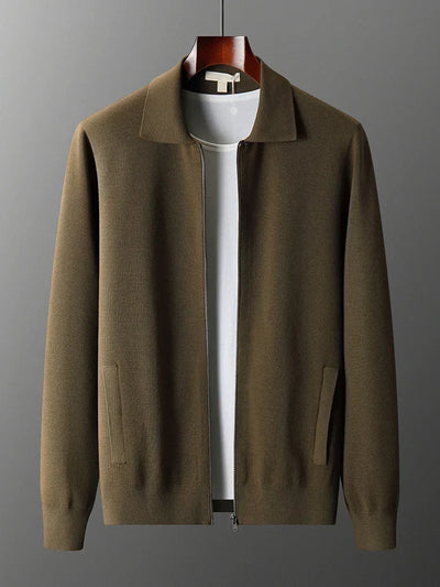 Gary | Men’s Cashmere Knitted Zip-Through Jacket
