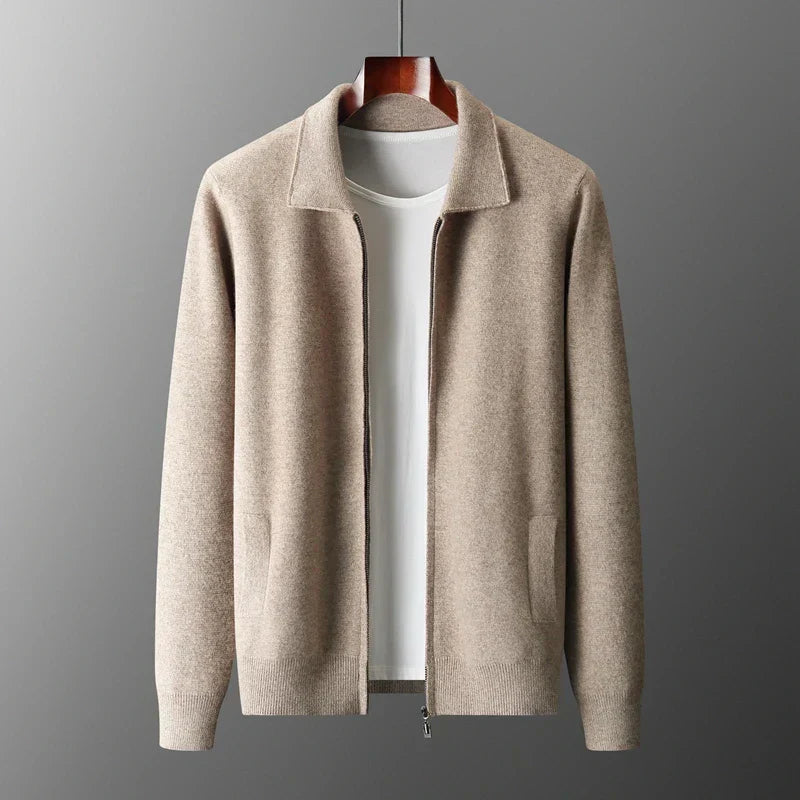 Gary | Men’s Cashmere Knitted Zip-Through Jacket