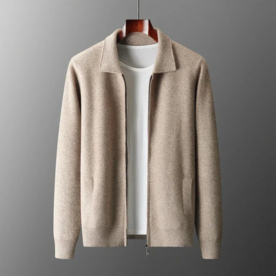 Gary | Men’s Cashmere Knitted Zip-Through Jacket