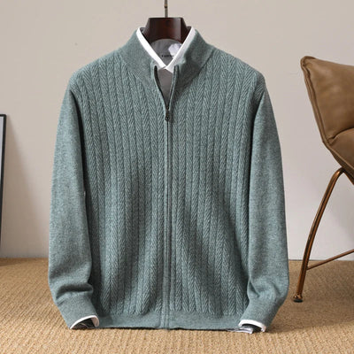 Rhys | 100% Merino Wool Full Zip Jumper