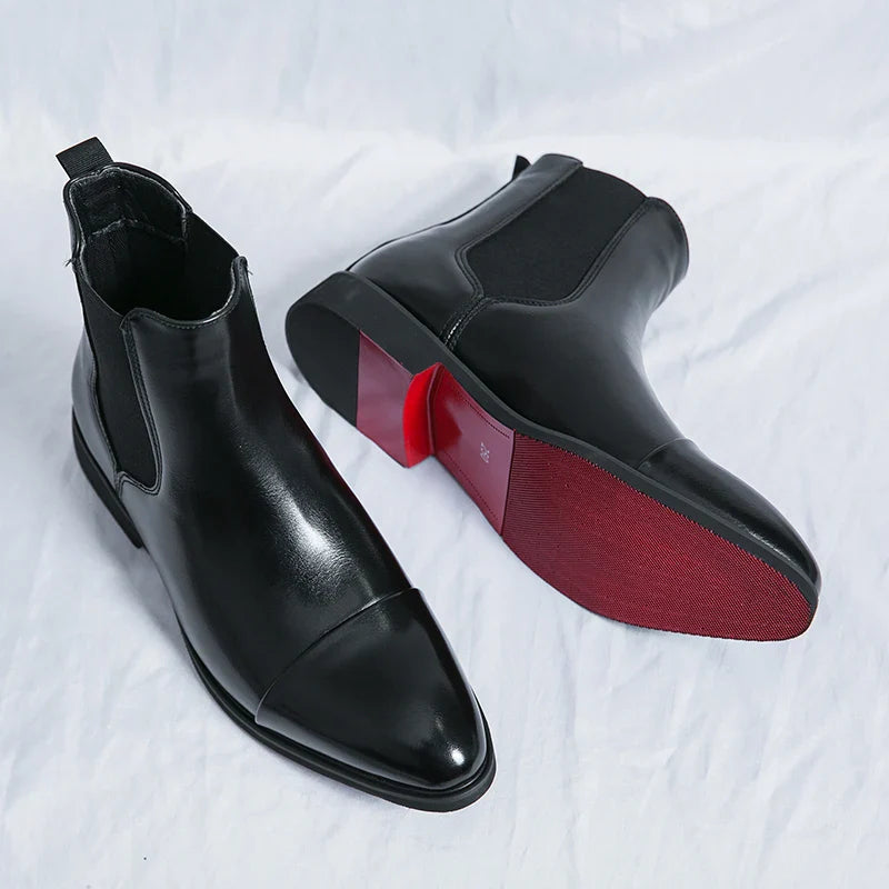 Franzese Genuine Leather Chelsea Boots