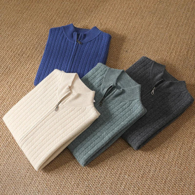 Rhys | 100% Merino Wool Full Zip Jumper