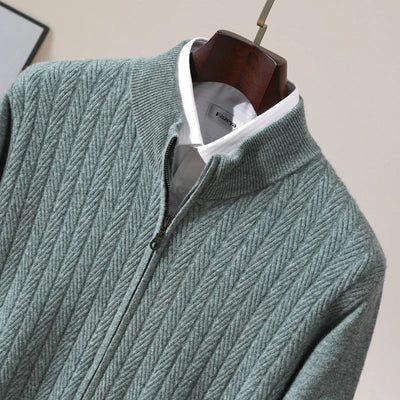 Rhys | 100% Merino Wool Full Zip Jumper
