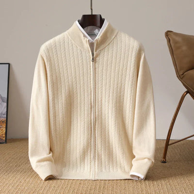Rhys | 100% Merino Wool Full Zip Jumper