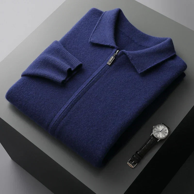 Gary | Men’s Cashmere Knitted Zip-Through Jacket