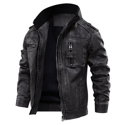 Pike | Classic Leather Zip-Up Jacket