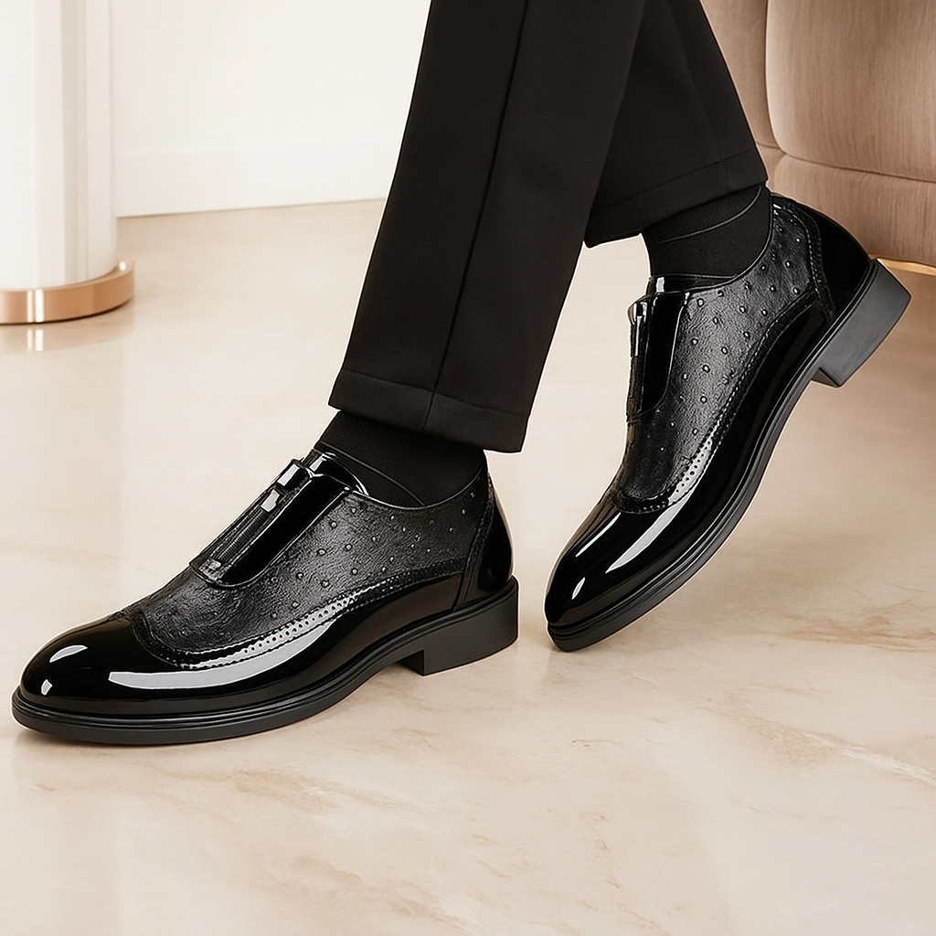 Luciano™ | Genuine Ostrich Leather Slip-On