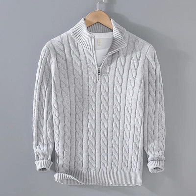 Everett | Half-Zip Cable-Knit Sweater