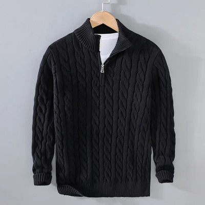 Everett | Half-Zip Cable-Knit Sweater