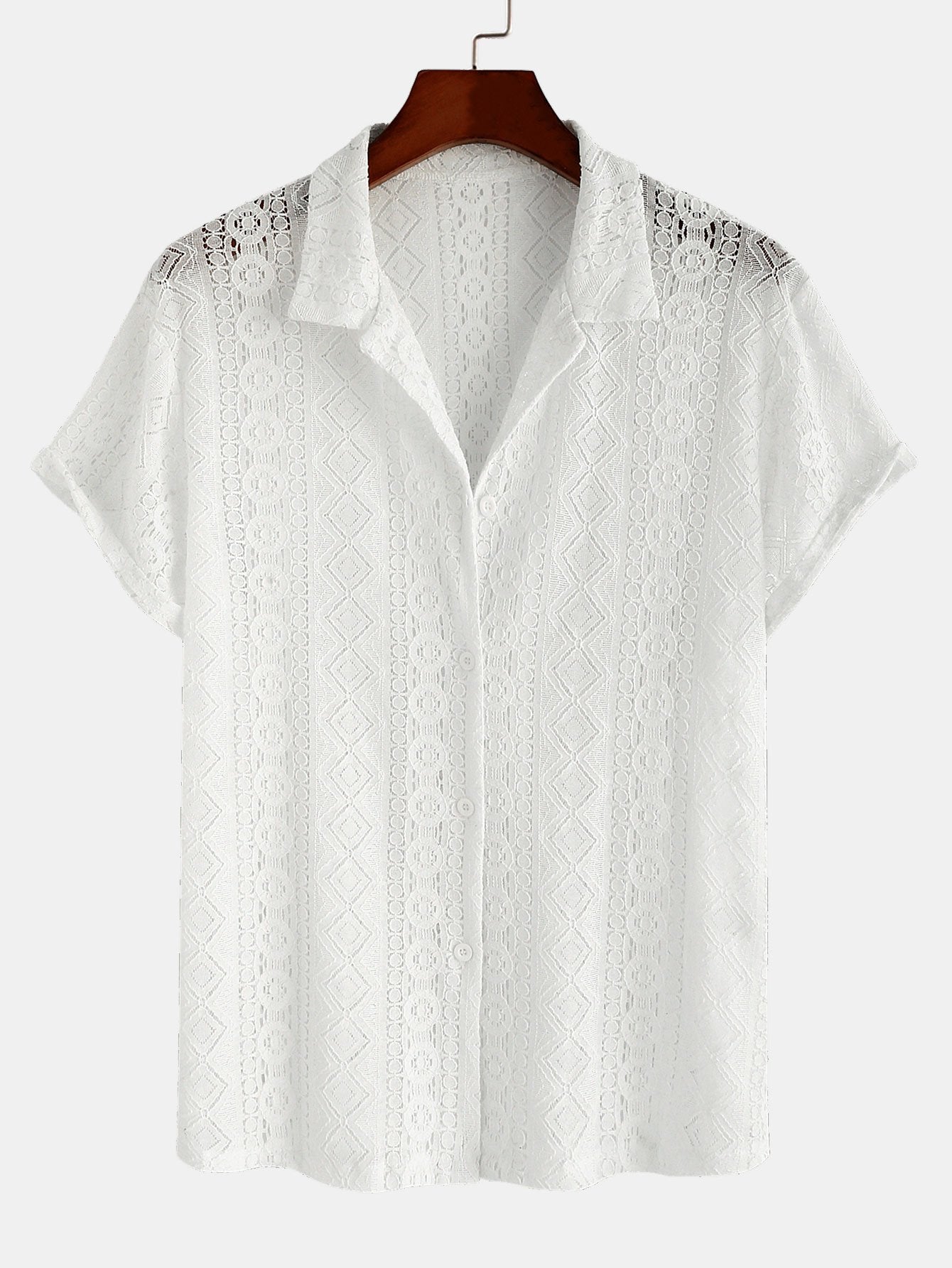 Hugh | Geometry Textured Cuban Shirt