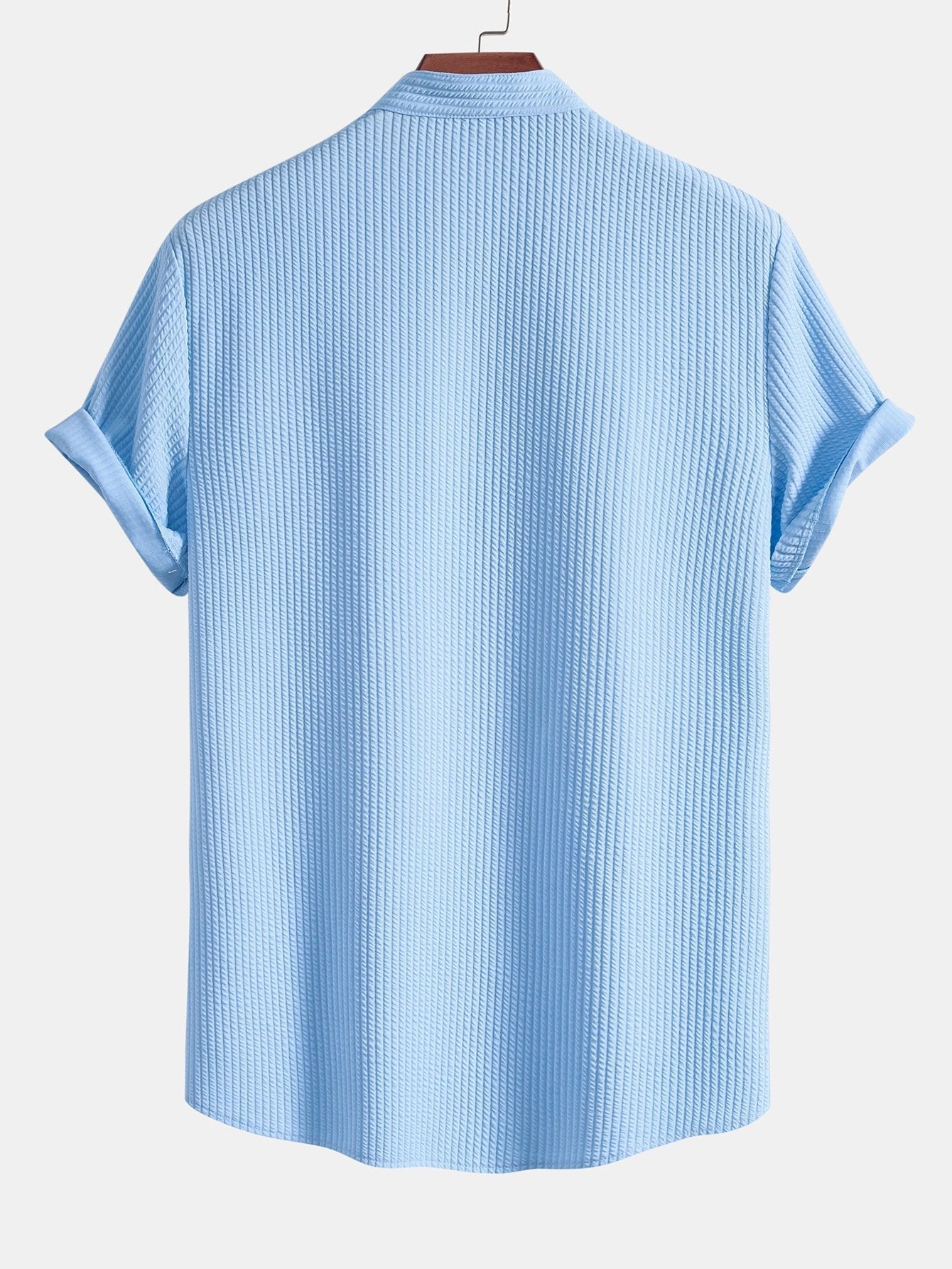 Bodhi | Muscle Fit Ribbed Stand Collar Shirt